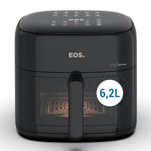 Fritadeira sem óleo Eos Chef Gourmet 6,2 litros preta