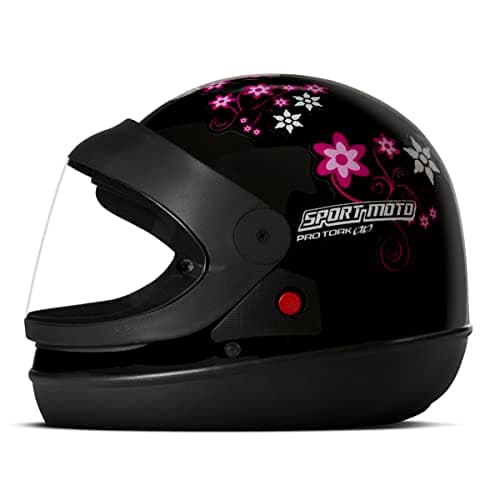 CAPACETE FECHADO PRO TORK SPORT MOTO FOR GIRLS PRETO TAM. 56