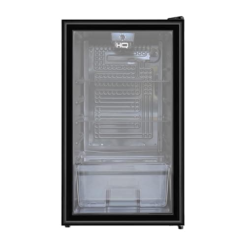 Frigobar Expositor Vertical HQ Vidro Duplo 95 Litros Preto HQ-95FBPV 220V vazio