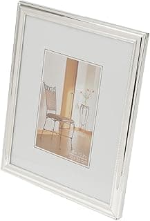 Porta-retrato de aço prata 10cm x 15cm Wolff vazio com foto de exemplo
