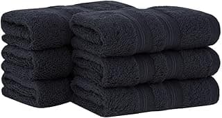 Kit 6 toalhas lavabo Buddemeyer algodão egípcio preto