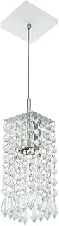 Pendente Quadrado Clearcrillic Cristal Acrílico Branco