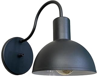 Luminária arandela industrial preta para sala, quarto ou cozinha