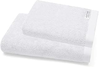 Toalhas de banho e rosto brancas 100% algodão Buettner, alta absorção, 630g/m²