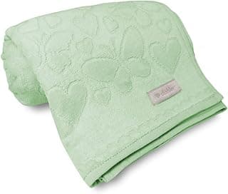 Toalha de banho verde-pálida com padrão floral jacquard, 70 cm x 1.4 m, Dohler