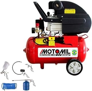 Motocompressor de Ar Motomil 7,6 PCM 24 Litros com Kit de Acessórios