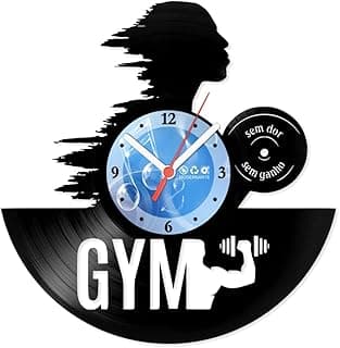 Relógio De Parede Disco Vinil Esportes - Academia Gym - VES-182