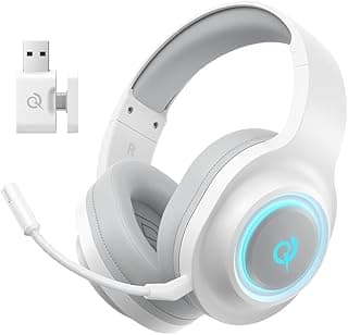 Fone de Ouvido QCY HEROAD V200 sem Fio 240h Bateria Branco PC PS5 PS4 Switch