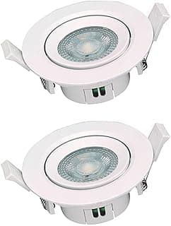 Kit 2x Spot LED Branco Redondo Embutir 7W 3000K Bivolt