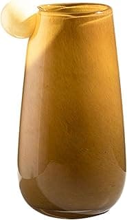 Vaso decorativo de vidro amarelo dourado para decoração de mesa