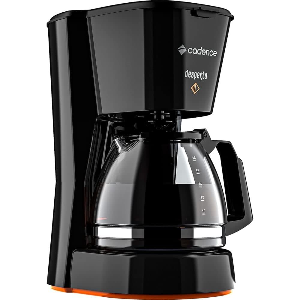 Cafeteira Elétrica Cadence Desperta Constrast CAF338 Jarra de Vidro Filtro Reutilizável Preto 127V