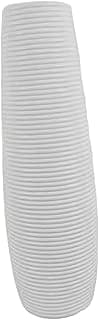 Vaso de chão alto branco minimalista para decoração de casa