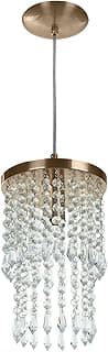 Lustre Pendente De Cristal Acrilico Spark Redondo Cobre