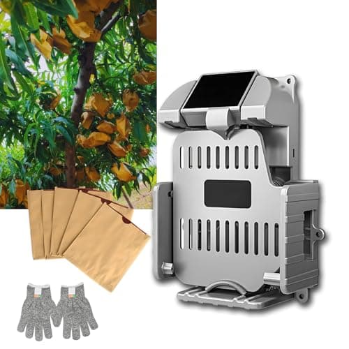 Máquina elétrica para ensacamento de frutas | Bateria com autonomia de 15 horas com Tipo C | Rastreamento de energia em tempo real | Três configurações de enrolamento | Protetores de ajuste rápid