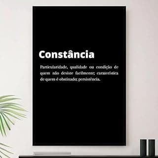 Quadro decorativo preto e branco 'Constância' para escritório