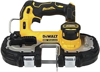 Serra de fita compacta DEWALT ATOMIC 20V MAX sem fio, amarela e preta