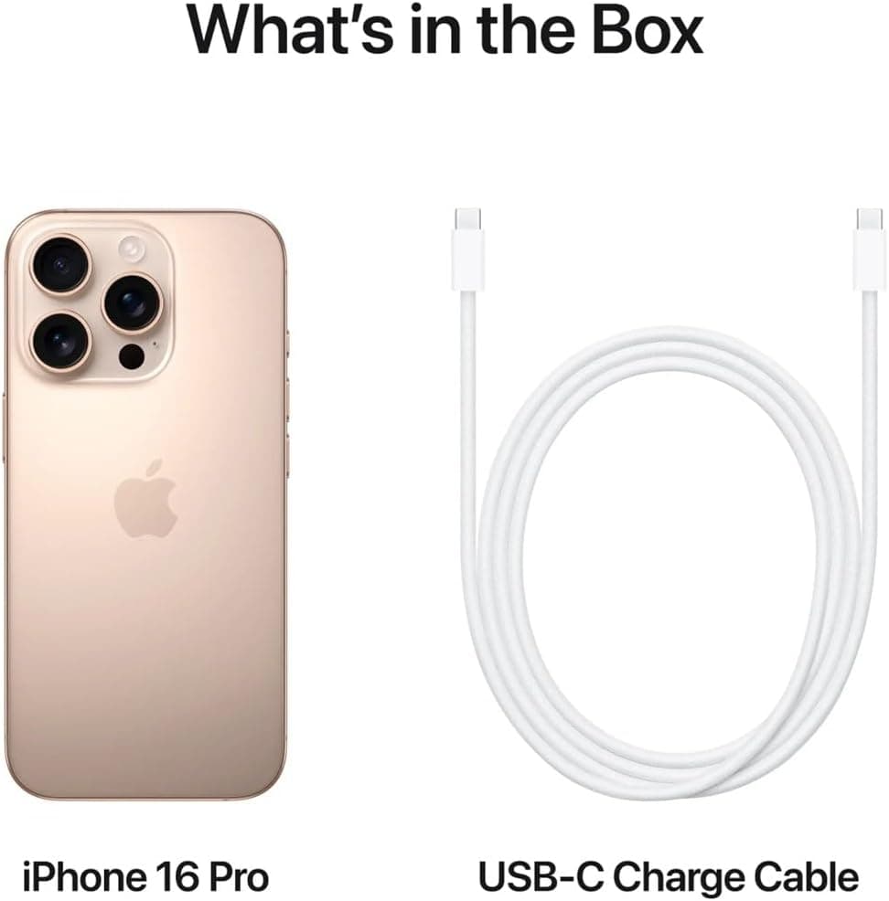 Apple iPhone (Renewed Premium) 16 Pro Max, US Version, 512GB, Desert Titanium - Unlocked