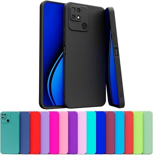Capa de celular preta com acabamento aveludado para Xiaomi REDMI 10C com várias opções de cores