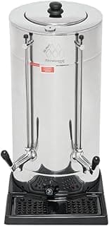 Cafeteira Marchesoni Master 6 Litros CF.3.601, Inox em aço inoxidável com dois bicos de saída e base preta