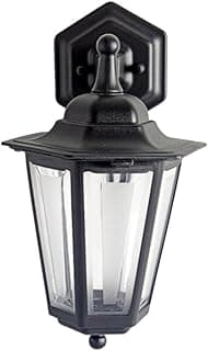 Luminária Arandela Sextavada Colonial Clássica Rústica E27 Bivolt Preto