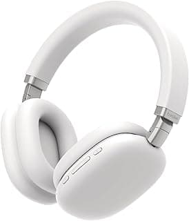 Headphone Basike Bluetooth on-ear branco com microfone e controles de volume