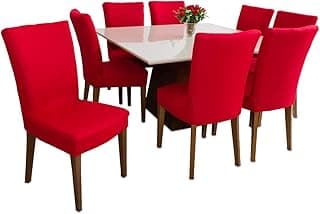 Capa de Cadeira 6 Lugares Vermelho