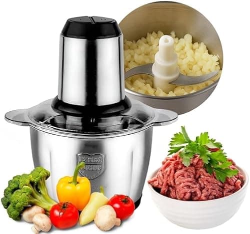 Processador triturador elétrico de alimentos 3L aço inox 450W APOLLO'S STORE
