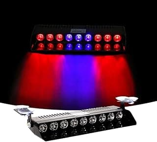 Strobo Interno 9 Leds giroflex para uso dentro do veiculo (Vermelho com Azul)
