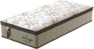 Probel Fort Comfort Colchão de Solteiro com Molas Prolastic, D40, Pillow Top, Branco com Bege, 88x188x34cm, 17.2kg, 120kg