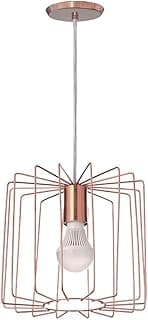 Pendente Retangular, Pantoja & Carmona, 6155, 60 W, Rose Bivolt