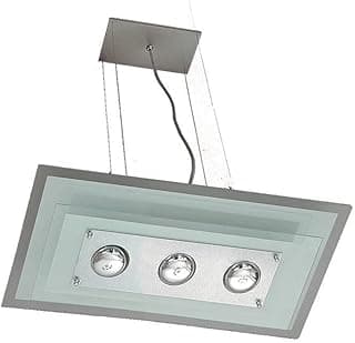 Pendente Retangular 3 Lâmpadas E27 Pantoja & Carmona, 60w 220v Multicor