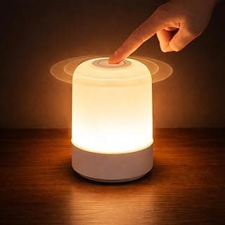 Luminária de Mesa Touch LED, Sem Fio, Luz Quente, Fria, Regulável, Recarregável, Design Moderno Portátil