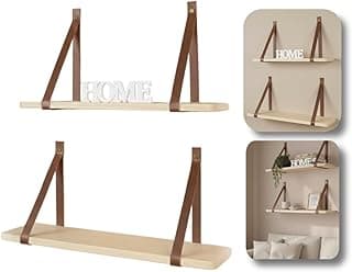 Kit 2 Prateleiras + Palavra HOME Parede Decorativas Madeira Suspensa Suporte Estilo Industrial Moderno Organizador para Sala Quarto Cozinha Escritório Decoração Minimalista Rústico Plantas Livros Casa