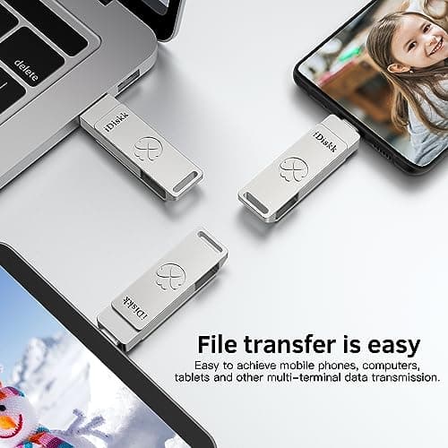 Pen Drive SSD Idiskk 1 TB prata, fácil transferência de arquivos entre dispositivos.