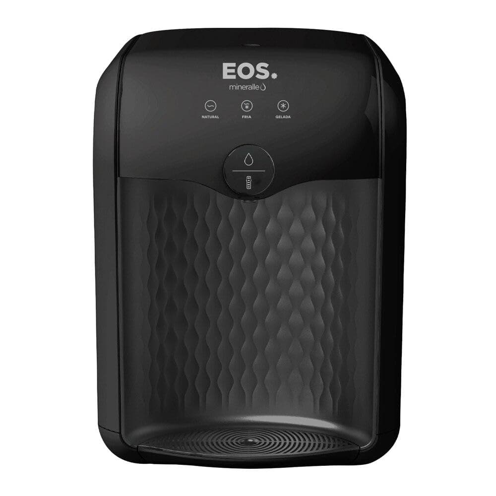 Bebedouro e Purificador de Água Eos Premium Eletrônico All Black Filtro Classe a Preto Bivolt