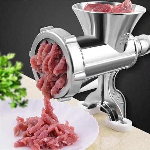 Moedor de carne manual de aço inoxidável moendo carne vermelha