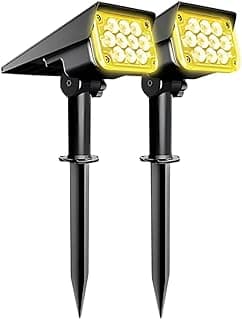 Kit 2 Mini Espeto Jardim Luminária solar à prova d'água 10led Ip44