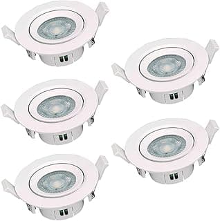 Kit 5 Spot LED Redondo Direcionável Embutir 5W Branco Frio Bivolt