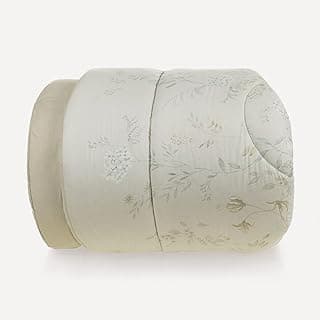 Edredom Karsten Sophia Casal 160 FIOS 100% Algodão, estampa floral, branco, ângulo frontal