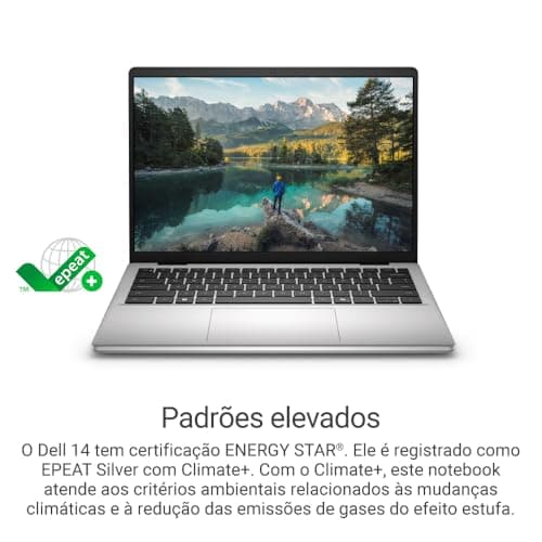 Notebook Dell 14 polegadas prata com certificação ENERGY STAR e EPEAT Silver