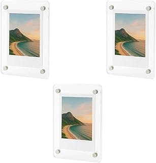 Porta Retrato Polaroid Acrílico Magnético Decorativo KIT C/ 3 UN porta retrato polaroid