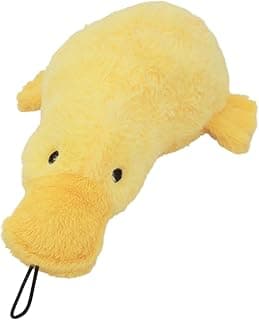 Brinquedo de pelúcia em formato de pato amarelo para cães