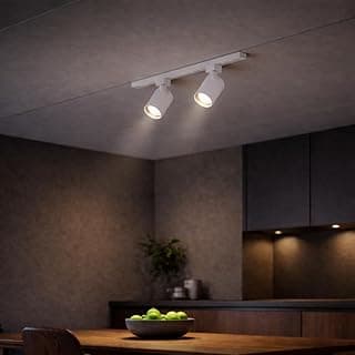 Kit Luminaria Trilho Eletrificado 50 Cm Com 2 Spots Led 7w Branco 6000k Branco Frio Direcionável Iluminação Moderna Bivolt - Bela Home