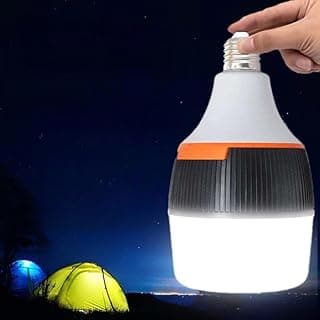 Lâmpada LED de emergência inteligente 30W, luz branca, bateria recarregável, bocal E27