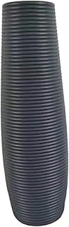 Vaso de chão alto cinza minimalista para decoração de entrada ou sala de estar