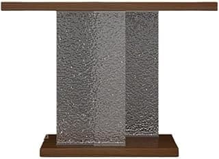 Mesa de realce estreita mesa de console de madeira moderna sofá entrada acrílico escrivaninha pequena para computador TV (marrom)