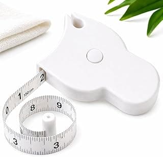 Fita métrica retrátil branca de 150 cm para medição corporal