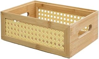 Caixa Organizadora de Bambu e Palha Oikos 24cm