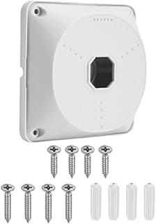 Suporte de montagem para câmera dome kowaku, branco, com parafusos e buchas