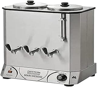 Cafeteira Marchesoni Profissional 8 Litros 220v, Inox, com bicos de metal, tampas e controle de temperatura